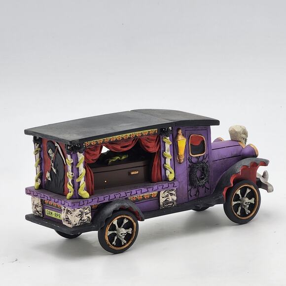 Department 56 Halloween Village Accessory Last Rites Ride Hearse 6001740 Box - Picture 7 of 16